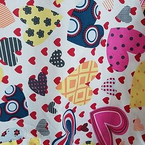 Hearts Scrub Top